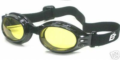 Birdz ostrich goggles motorcycle biker float water sports foam yellow lens uv400