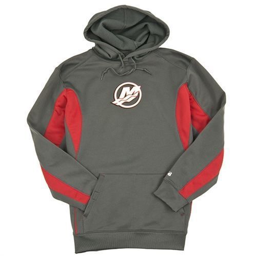 Mercury marine strike hoodie hooded graphite/red sweatshirt