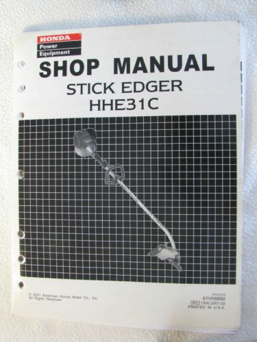 Hhe31c honda shop service manual stick edger genuine