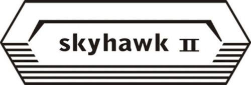 Cessna skyhawk ii yokes aircraft decal logo .75&#039;&#039; high x 2.25&#034; wide!