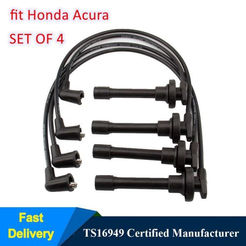 New spark plug wire set of 4 he64 for honda acura integra civic b16a2 b18c1