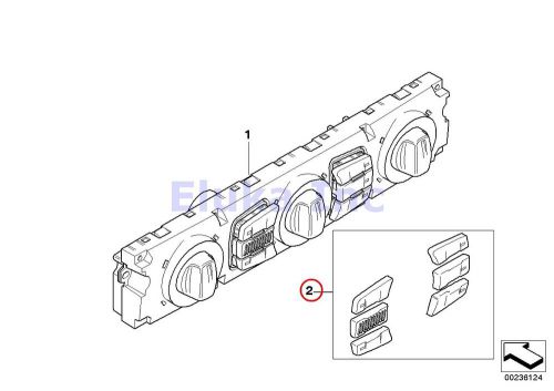 Bmw genuine push button set - replacement buttons for a/c control panel e60 e61