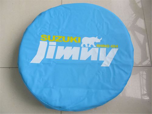 Spare tire cover fit for suzuki jimny 23&#034;-27&#034; rhino 4x4 blue heavy duty vinyl