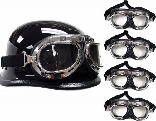 Lot 25~wwii raf aviator motorcycle moped helmet goggles biker wholesale
