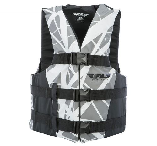 Fly racing 2017 nylon watercraft life vest jacket (grey/black) choose size