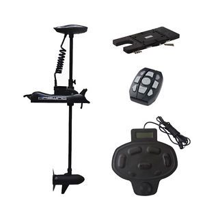 12v 55 lbs electric trolling motor black with quick release braket &amp;foot control