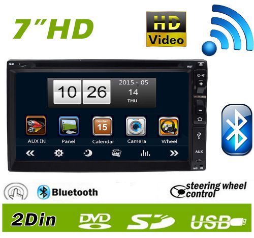 7&#034; hd touch screen double 2 din car stereo dvd mp3 player bluetooth radio ipod