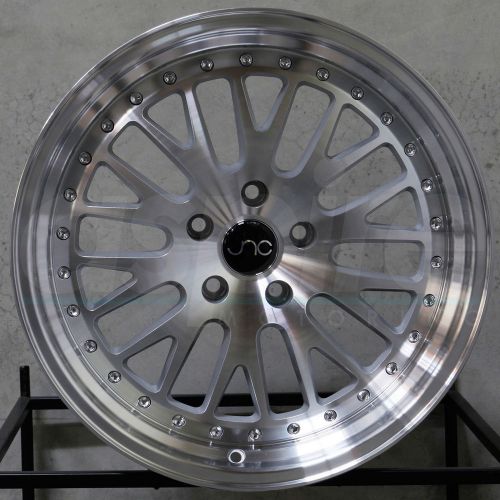 16x9 jnc jnc001 ccw style 001 4x100/4x114.3 25 silver machine face wheel set(4)