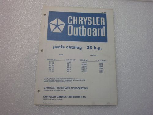 Chrysler service parts catalog 35 hp