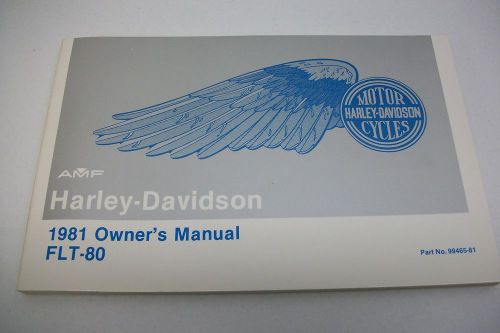 Harley 1981 flt 80 original owners manual 99465-81