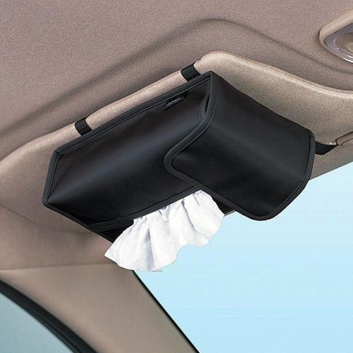 Soft tissue paper box holder for car sun visor shade seat headrest / oxford