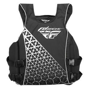Fly racing pullover watercraft life vest jacket (black/white) choose size
