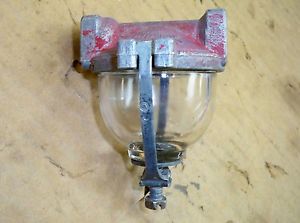 Vintage carter gas fuel filter housing with glass bowl