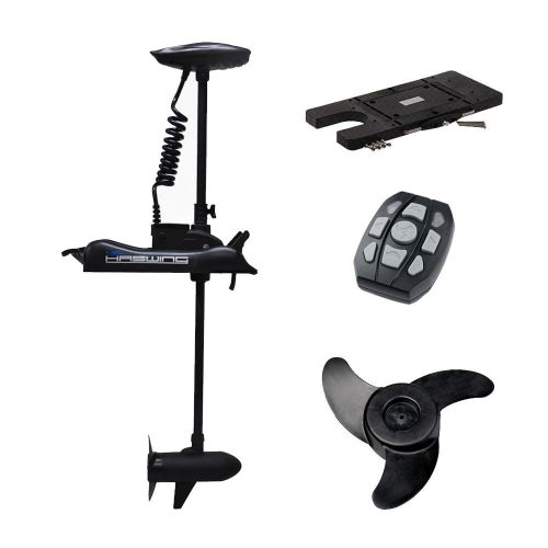 Haswing 12v 55 lbs electric trolling motor black with quick release braket