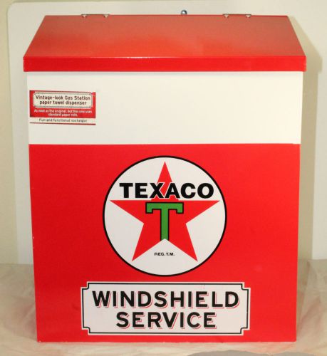 Texaco gas station windshield service paper towel holder dispenser vintage look