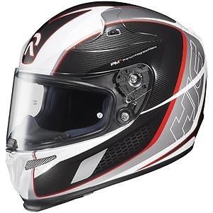 Hjc rpha-10 cage red , white, grey motorcycle helmet xl snell