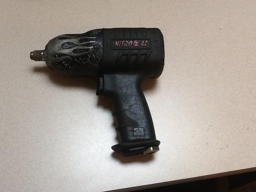 Nitro cat l8667m 1/2" air impact wrench with flames good condition works 