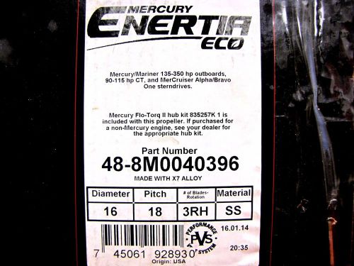 Mercury prop set - enertia eco 18 pitch rh&amp;lh part#s 48-8m0040396 &amp; 48-8m0040397