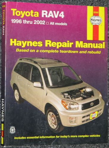 Haynes repair manual 1996 - 2002 toyota rav4