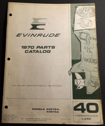 1970 evinrude outboard 40 lark parts manual p/n 279275  (114)