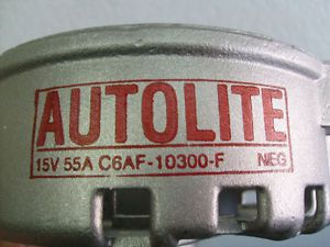 1967 mustang autolite alternator   c6af-10300-f 55a  ac200 / 289   w free reg