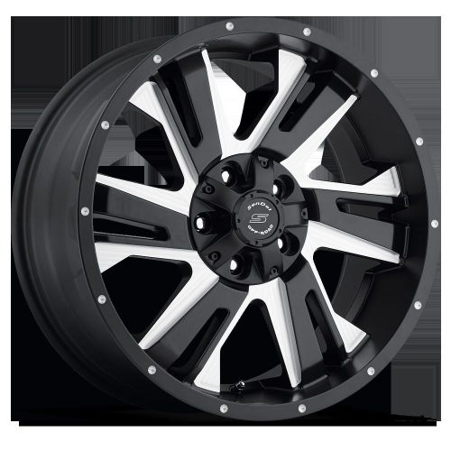 18x9 - 5 lug - s36 night hawk wheel - matte black +10 offset-wa8s3601