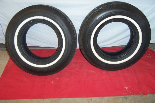 Old school tires,2 white wall b.f. goodrich 7.60 x 15&#034; silvertown