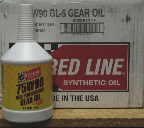 4 red line high performance synthestic gear oil 75w90 gl5 - 57904 - 1 quart ea.