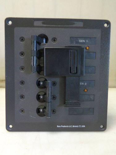 New bass products twin generator  disconect panel 5 1/2&#034; x 6&#034; 240vac 2- 50amp