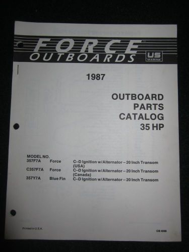 1987 force outboard parts catalog manual 35 hp 357f7a c357f7a 357y7a