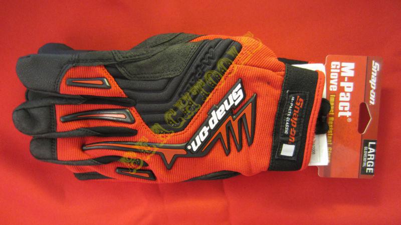 1 pair new snap on red m-pact series impact glove - size large - glove301rl