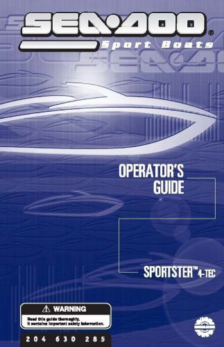 Sea-doo owners manual book 2003 sportster 4-tec