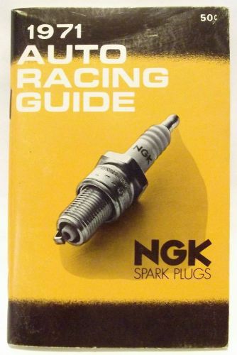 Nos vintage ngk &#034;1971 car &#034;auto racing guide&#034; schedule results etc booklet 96pgs