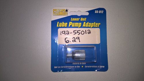 Plews lubrumatic marine lower unit lube pump adapter