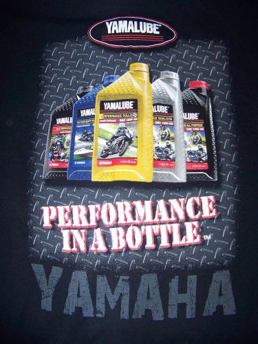 Yamaha yamalube black pit mechanic garage crew t-shirt mens s