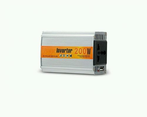 Komrt 200w power inverter car dc 12v to 220v ac converter with ac outlet and on