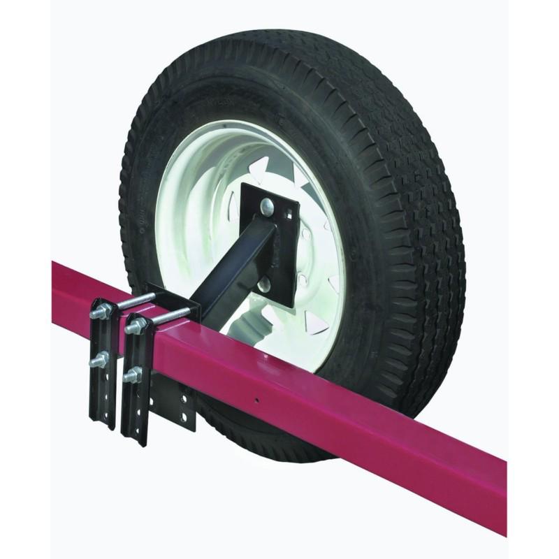 Utility trailer spare tire mount holder carrier rack