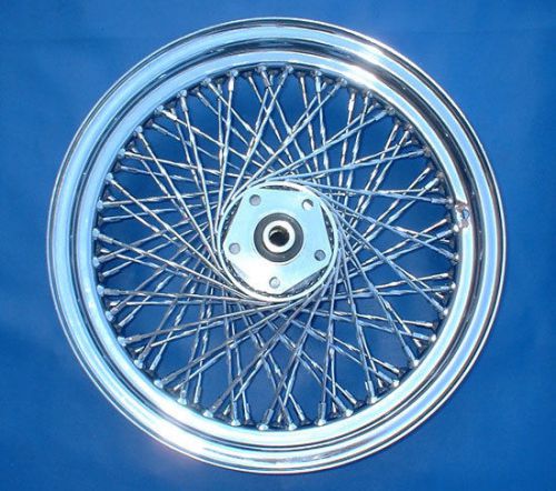 Rear wheel rim 80 twisted spokes 16&#034; x 3&#034; chrome for harley-davidson