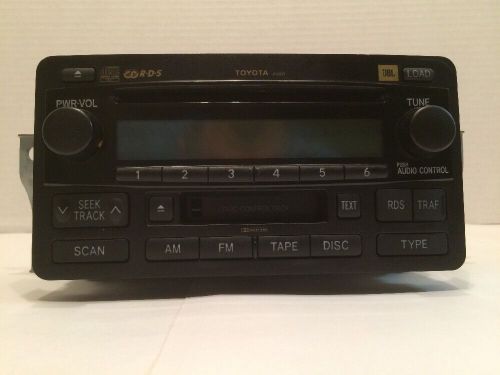 Toyota sequoia tundra jbl radio 6 disc changer cd tape 86120-0c120 w/ brackets