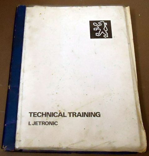 Peugeot technical training bosch l-jetronic fuel injection manual