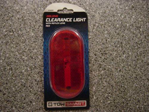 Smart tow trailer sealed 4&#034; oblong red clearance light 1469