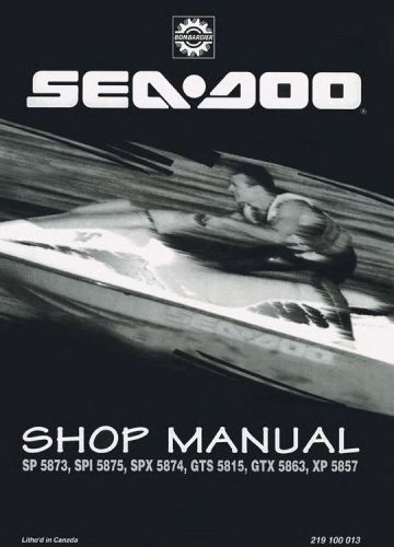 Sea-doo service shop manual + parts catalog sp spi spx gts gtx xp 1995 free s&amp;h