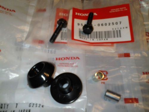 Honda trx atc250es 200es 250sx 200s bigred handlebar end caps &amp; hardware kit oem