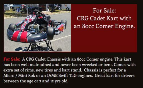 Crg cadet racing go kart