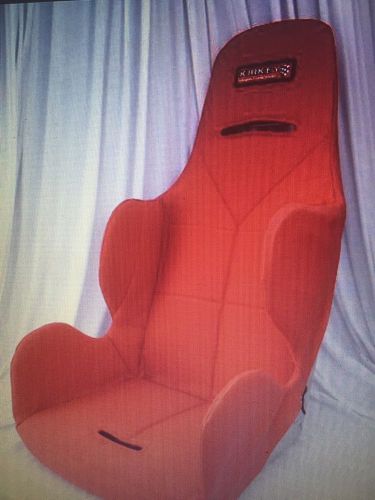 Kirkey racing seat cover highback 20 degree layback 17.50&#034; width red nylon each