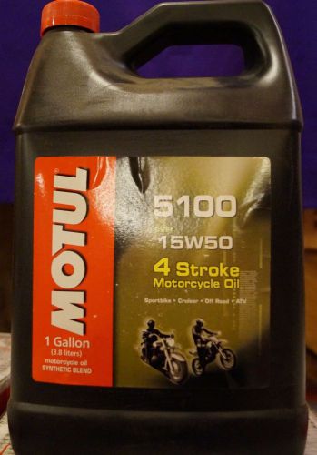 Motul 5100 15w50 motorcycle oil 1 gallon   bottle ester synthetic blend