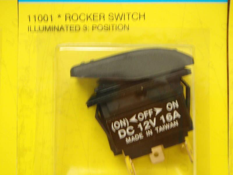 Rocker switch black 3 position mom (on)offon lt  11001 