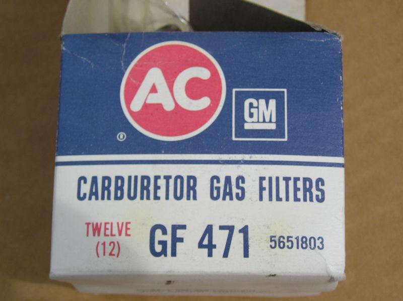 Nos ac delco gf471 gas filters 1976 thru 1990 gm v8 rochester 4bbl carburator