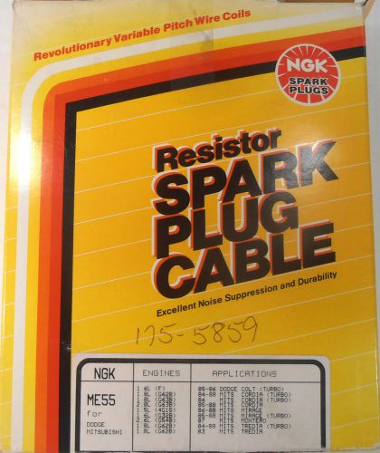 Ngk me55 (9123) resistor spark plug cable / dodge mitsubishi
