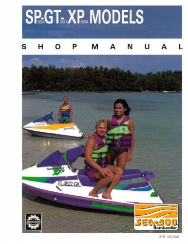 Sea-doo service shop repair manual sp 5804 gt 5811 xp 5850 1991  free shipping